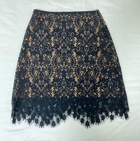 π€ FOR LOVE & LEMONS - "Vika" Black Lace Mini Skirt NWT π€ - Picture 1 of 13